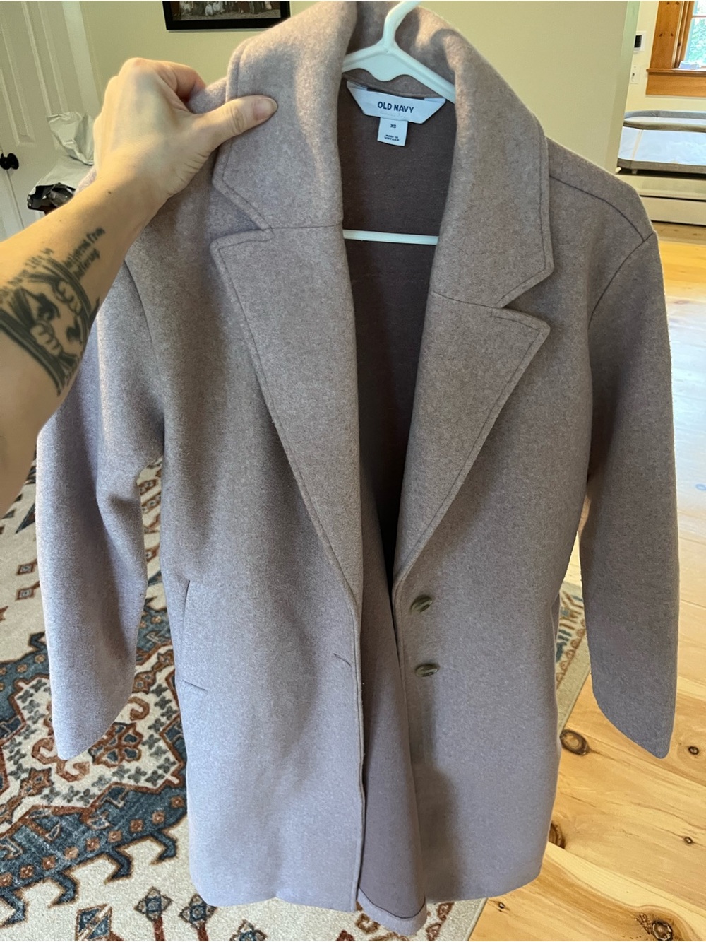 Pink long peacoat
